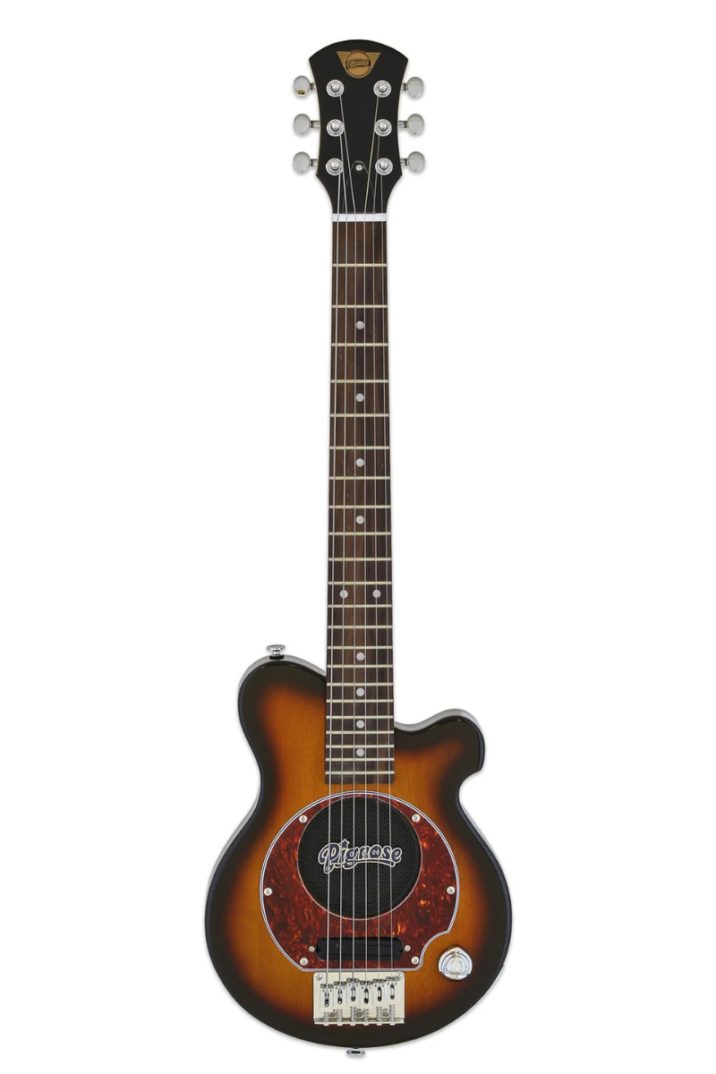 Pignose PGG-200 Travel Mini Electric Guitar - Sunburst Brown (with case)