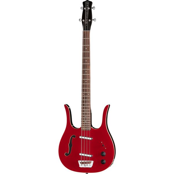 Danelectro Red Hot Longhorn Bajo Semihueco — Rojo