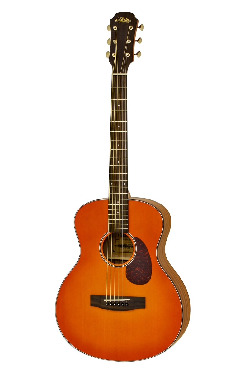 Aria 151 Lil' Aria Guitarra Acústica - Naranja Mate Sunburst