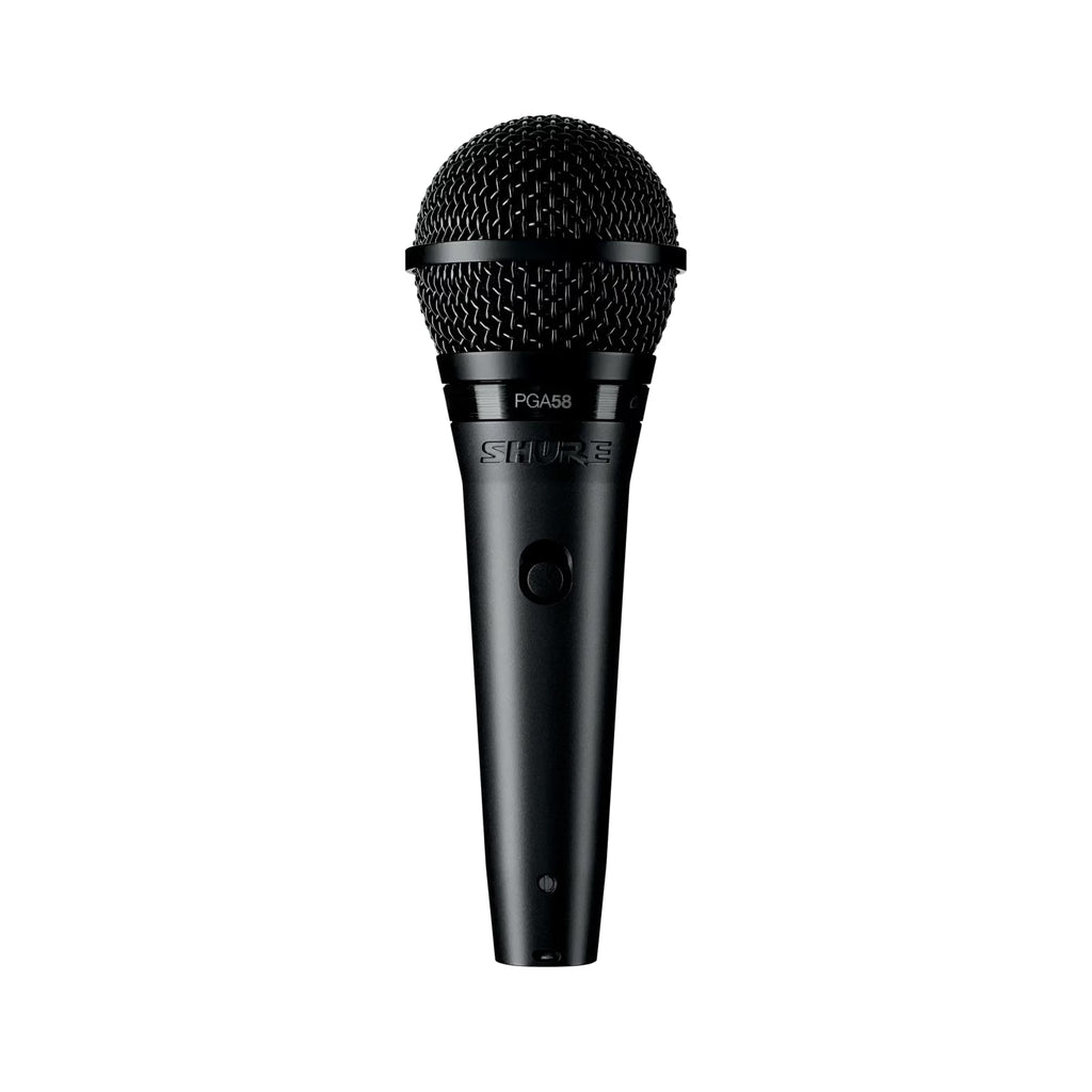Shure PGA58-LC 2 microphones with clip + 2 T-MIC01 stands, T-SS26P-BAG transport bag, 2 A58WS windshields (Black and Red).
