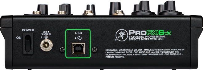 Mackie ProFX6v3 de 6 canales Mezclador de efectos profesional con USB