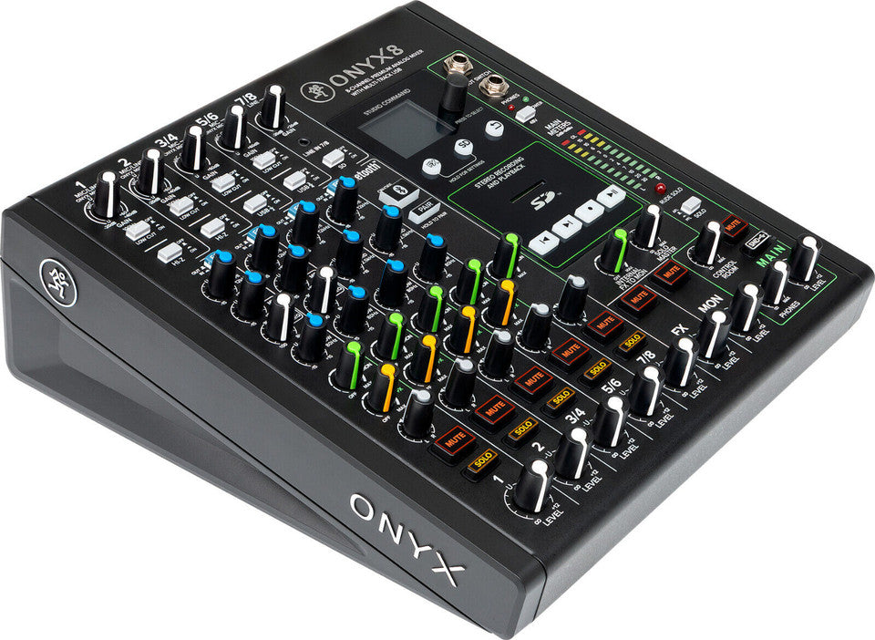 Mackie Onyx-8 de 8 canales Mezclador USB analógico con grabación multipista, audio de estudio y en vivo