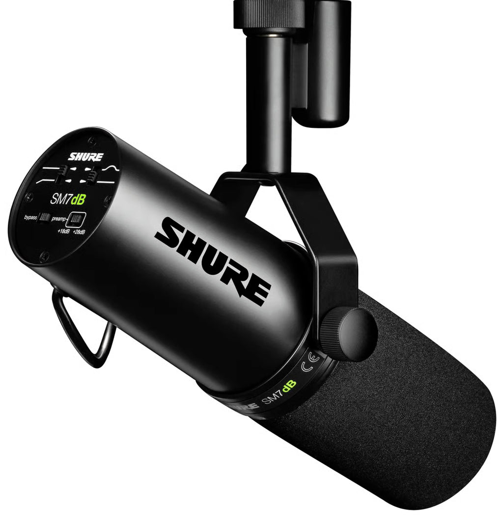 Shure SM7dB Micrófono Vocal Dinámico Con Preamplificador Integrado Para Podcasters, Streamers y Músicos.