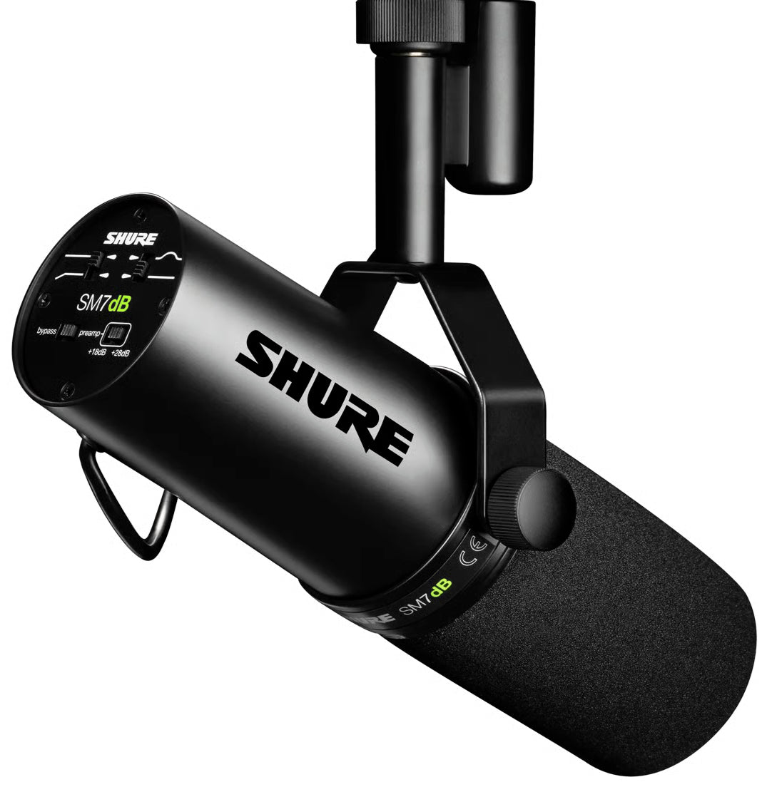 Shure SM7dB Micrófono Vocal Dinámico Con Preamplificador Integrado Para Podcasters, Streamers y Músicos.