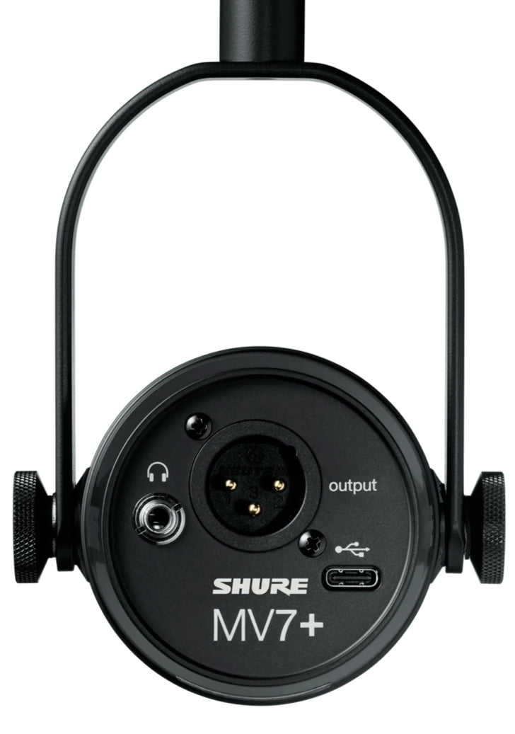Shure MV7+-K Micrófono Para Podcast Con Panel Táctil LED Personalizable y Funciones DSP.