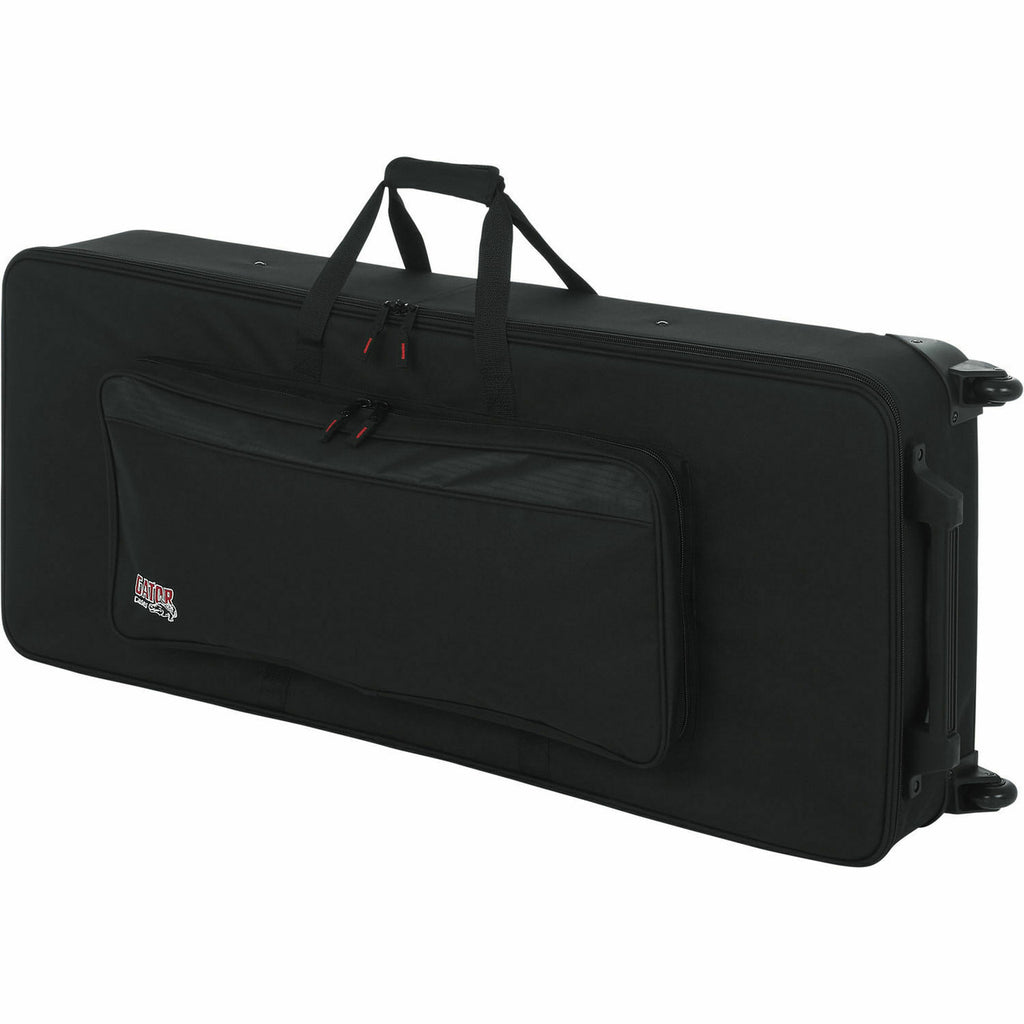 Gator GK-61 Estuche de espuma EPS para teclado ligero de 61 notas con ruedas y asa de remolque