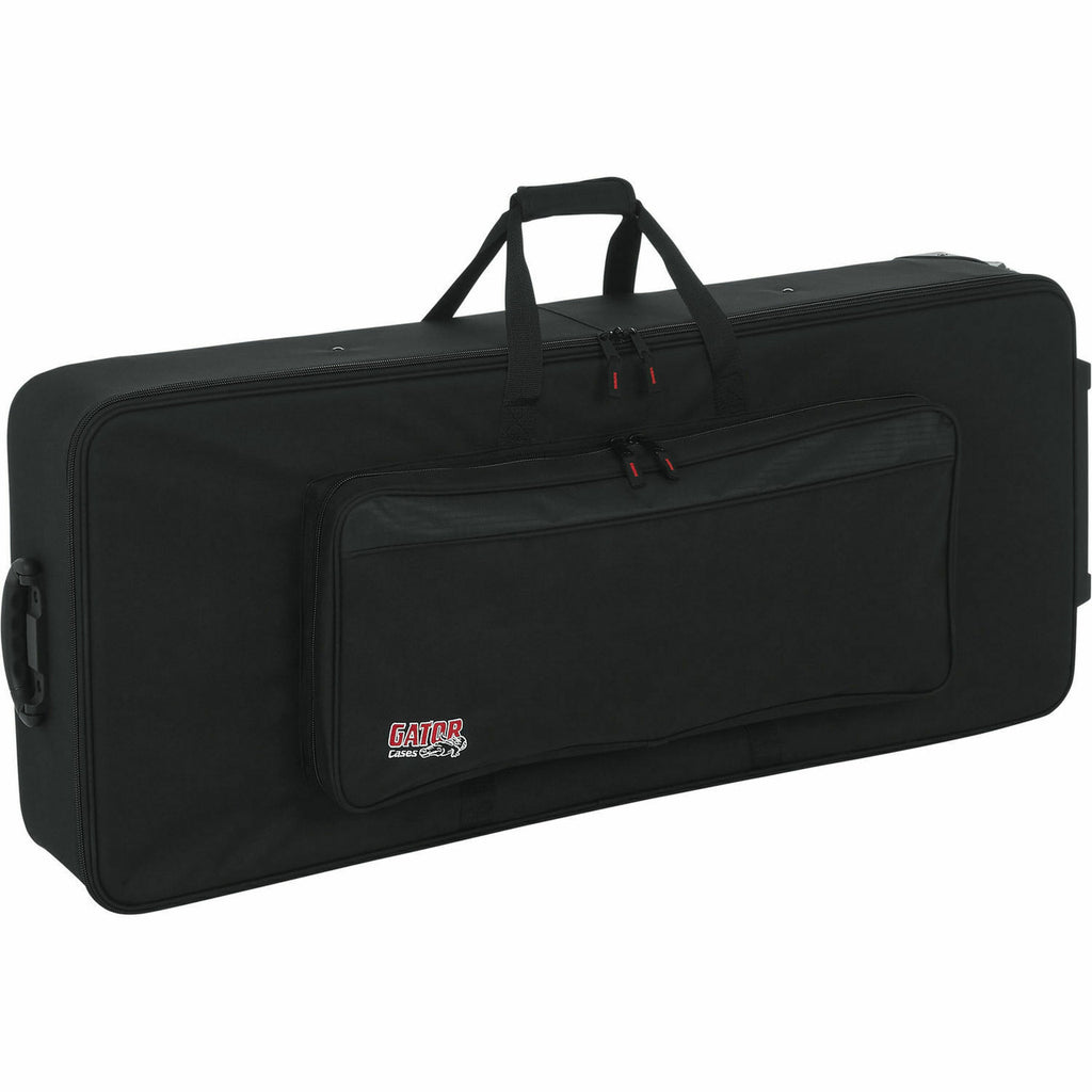 Gator GK-61 Estuche de espuma EPS para teclado ligero de 61 notas con ruedas y asa de remolque