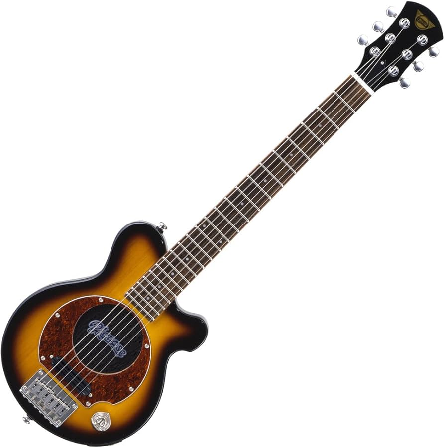 Pignose PGG-200 Mini Guitarra Eléctrica de viaje - Sunburst Brown (con funda)