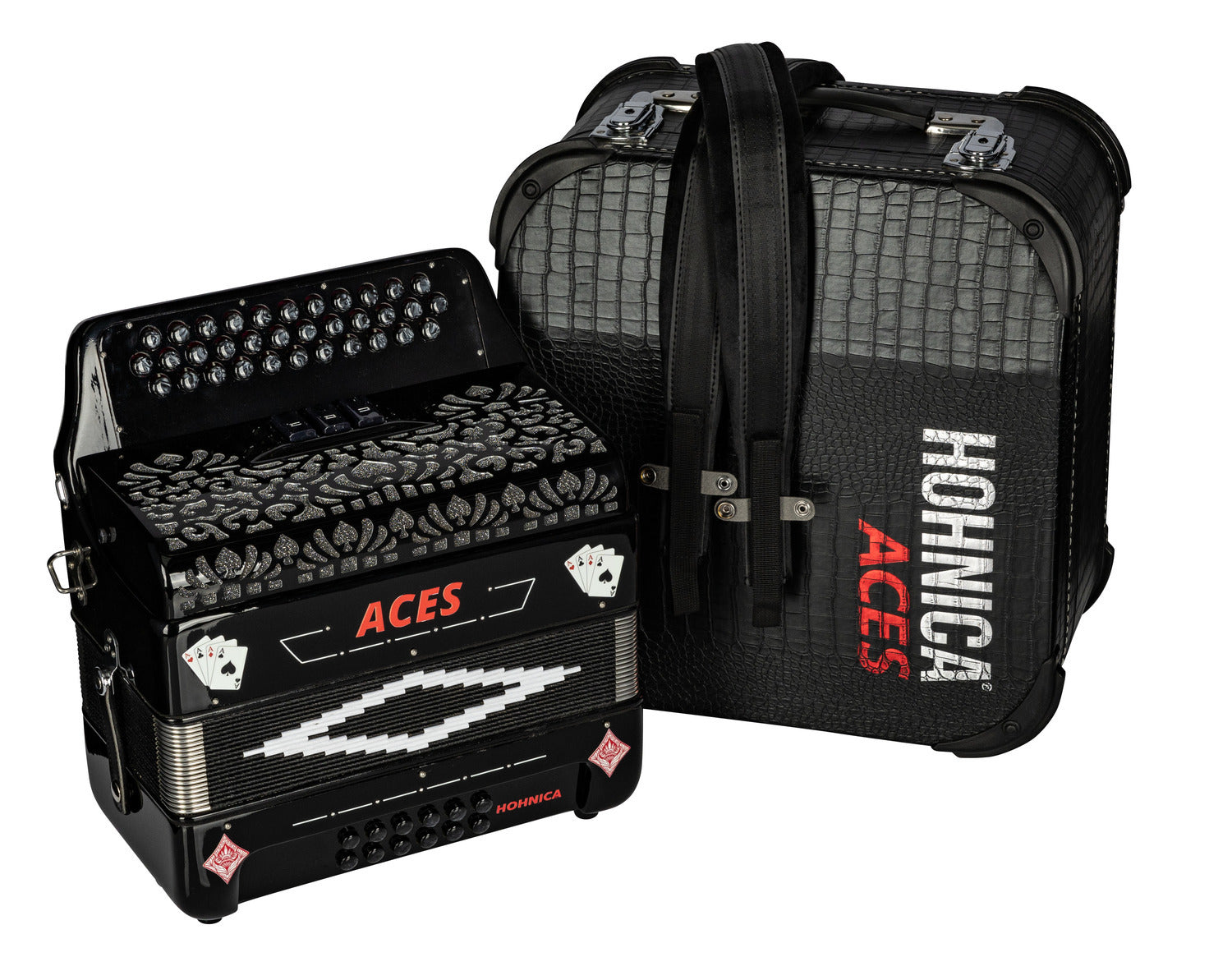 Hohnica Aces II Acordeón Diatónico — EAD (Mi) | 34 Botones | 3 Registros