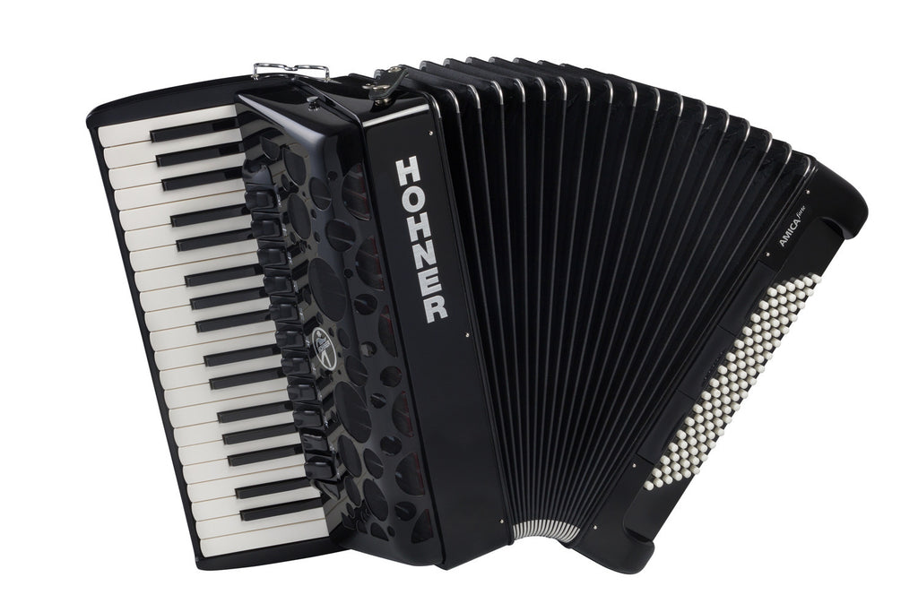 Hohner Amica Forte IV 96 Acordeón De Piano — 96 Bajos | 37 Teclas | Negro