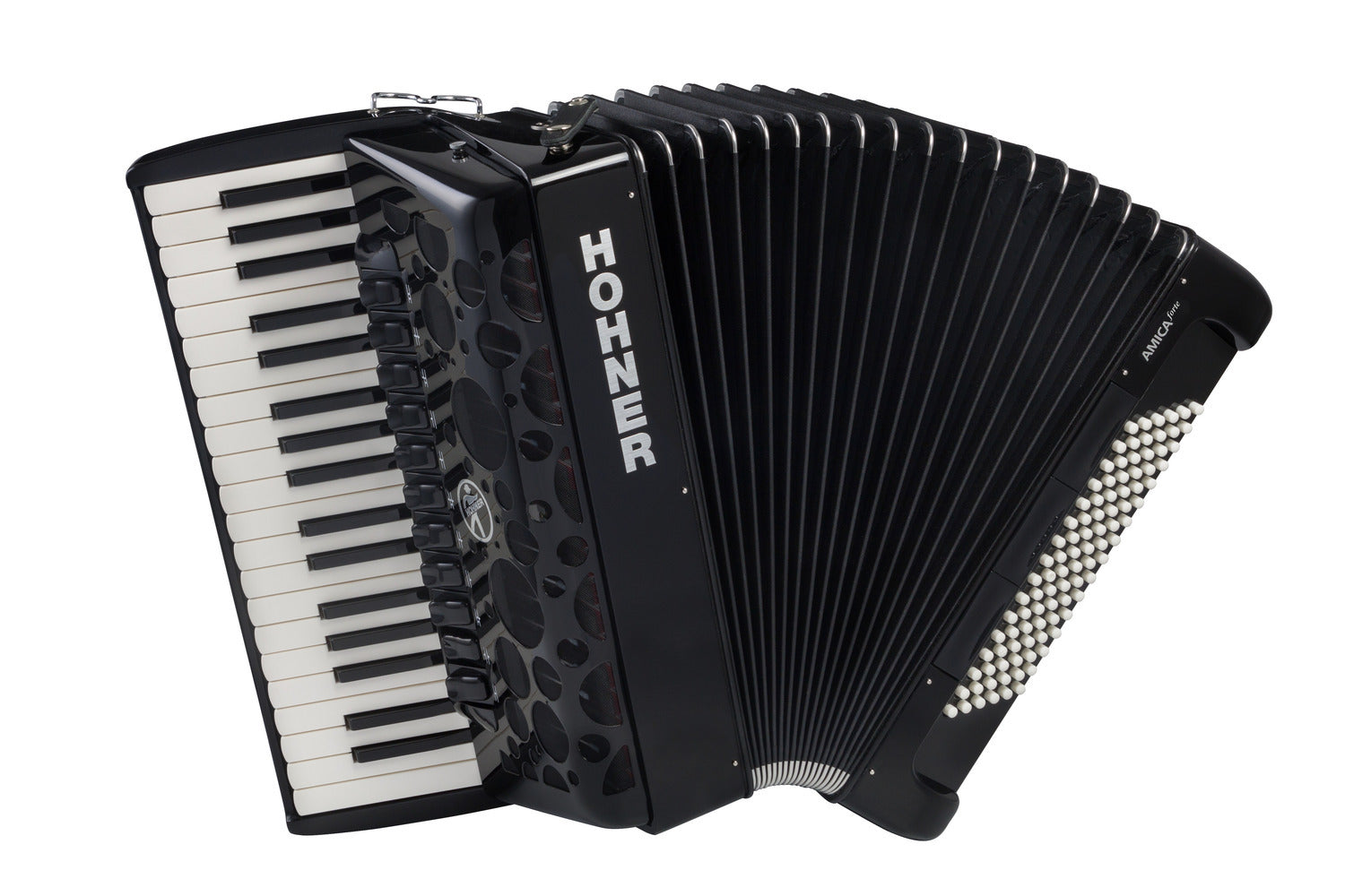 Hohner Amica Forte IV 96 Acordeón De Piano — 96 Bajos | 37 Teclas | Negro
