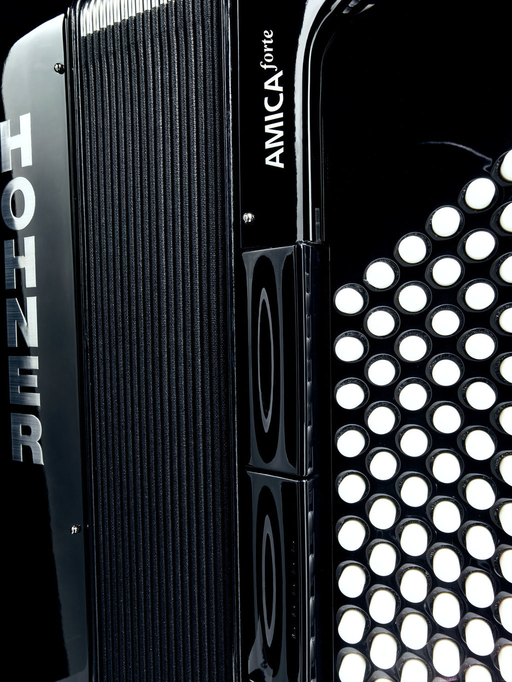 Hohner Amica Forte IV 96 Acordeón De Piano — 96 Bajos | 37 Teclas | Negro