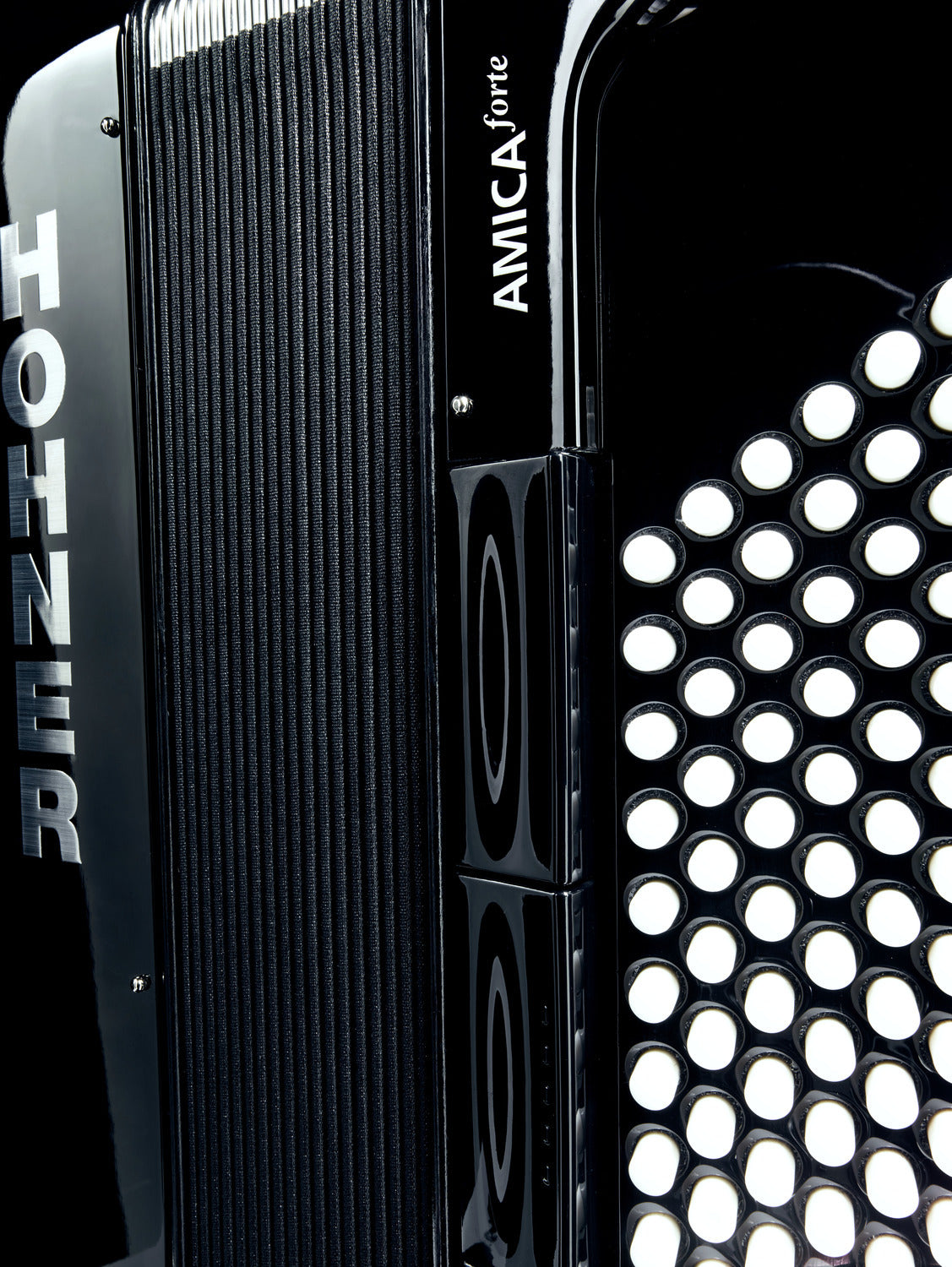 Hohner Amica Forte IV 96 Acordeón De Piano — 96 Bajos | 37 Teclas | Negro