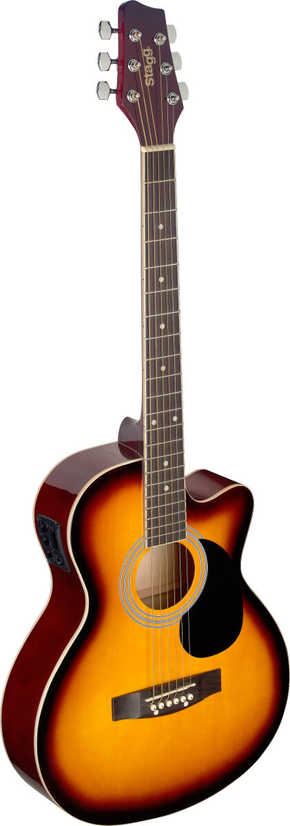 Stagg SA20ACE SNB Cutaway Acoustic Electric Guitar - Sunburst