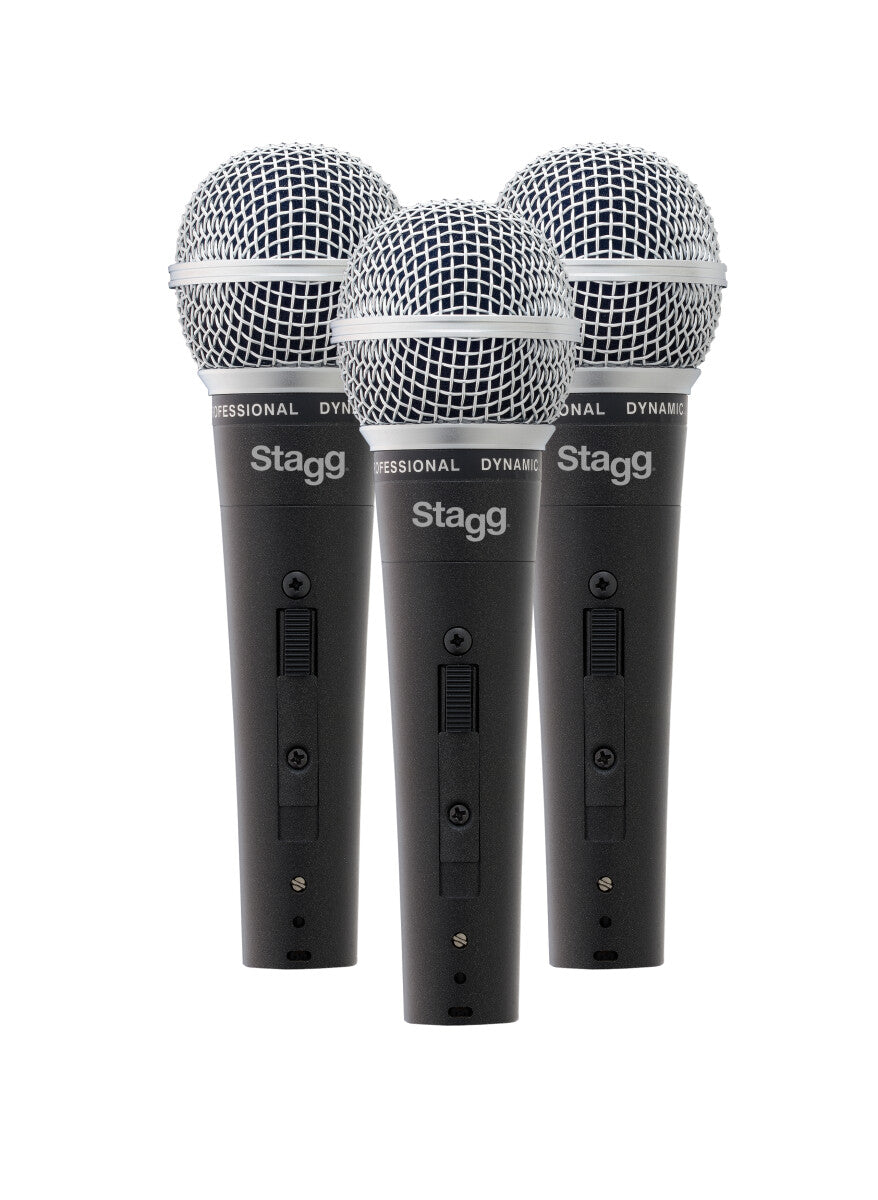 Stagg SDM50-3 Conjunto De 3 Micrófonos Dinámicos