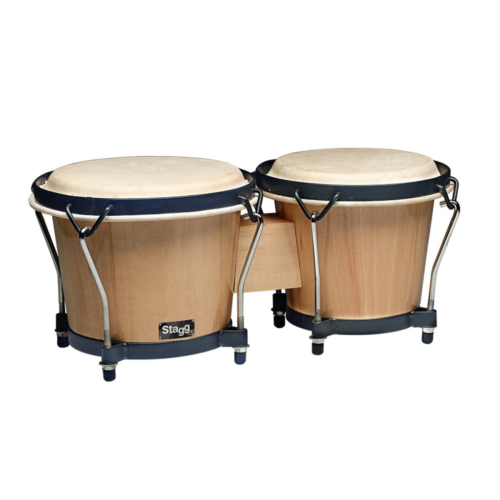 Stagg BW-70-N 6" & 7" Traditional Wooden Tunable Bongo Set - Natural