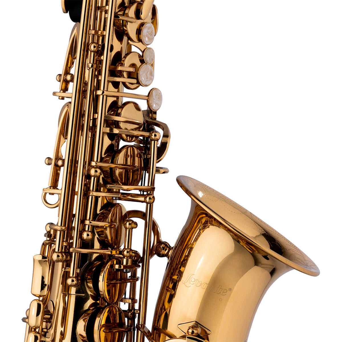 Levante LV-AS4105 Eb Alto Saxophone w/ Case, Hand-Engraved Bell, Includes Mouthpiece