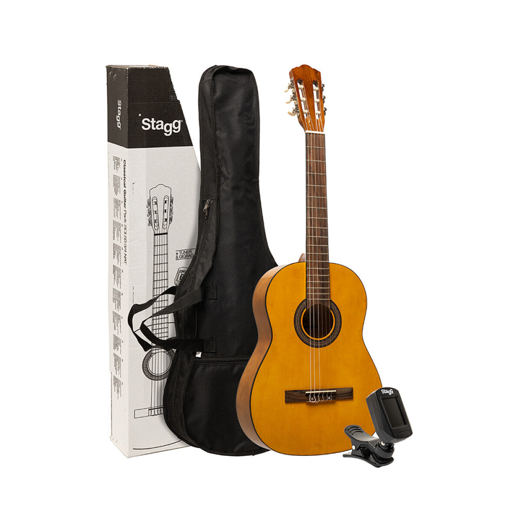 Pack De Guitarra Clásica Stagg De 3/4 Con Afinador y Funda