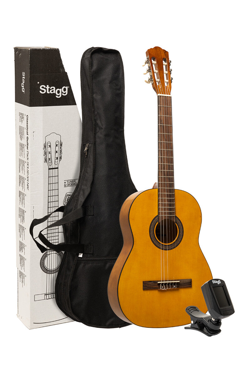 Pack De Guitarra Clásica Stagg De 3/4 Con Afinador y Funda