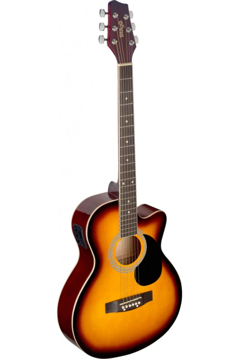 Stagg SA20ACE SNB Cutaway Acoustic Electric Guitar - Sunburst