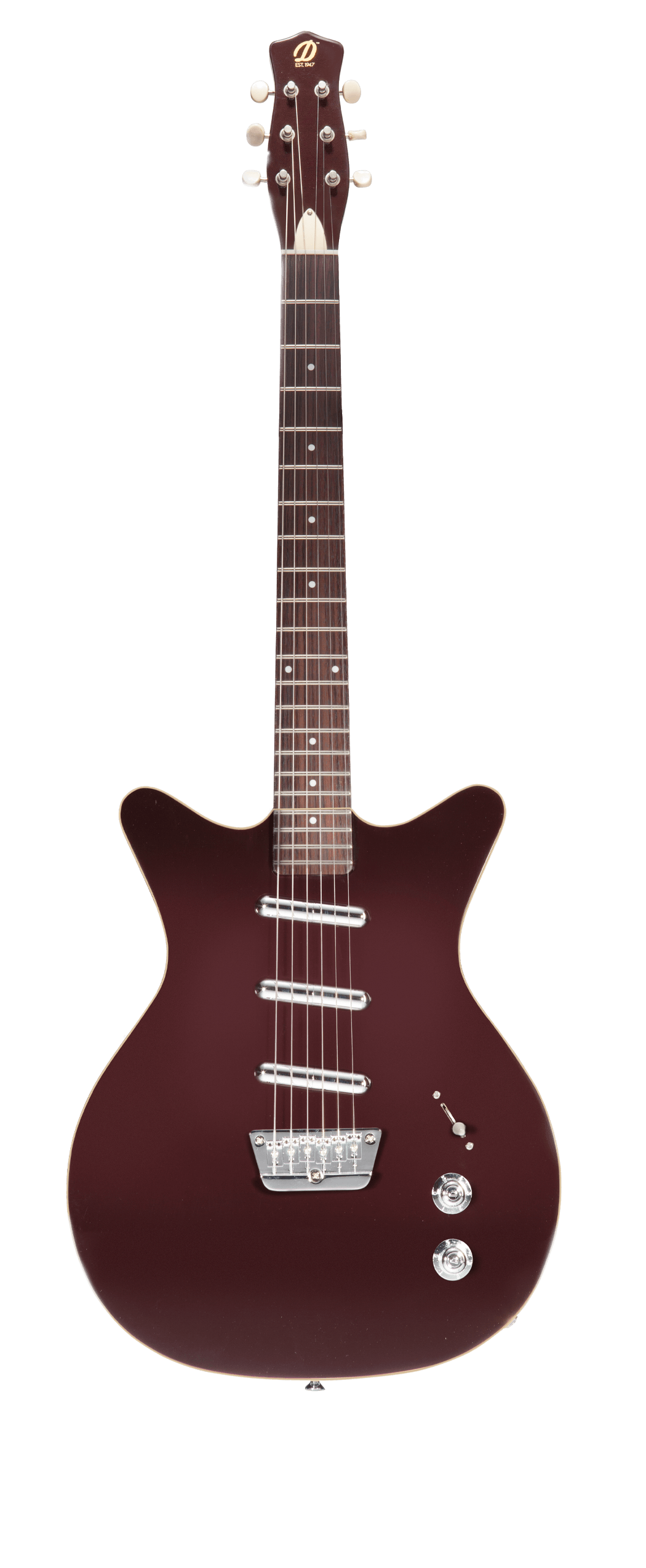 Danelectro '59 Triple Divine Guitarra Eléctrica Borgoña Oscuro