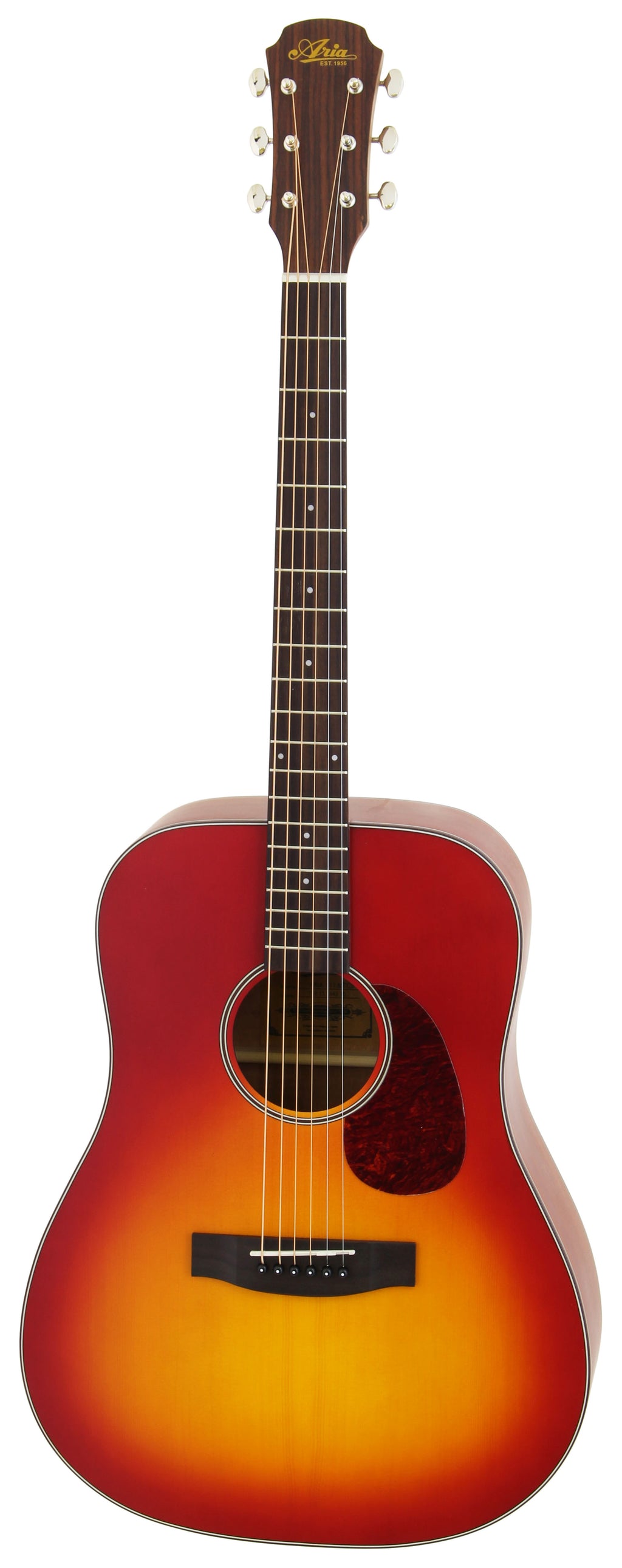 Aria 111 Dreadnought Acoustic Guitar - Cherry Burst