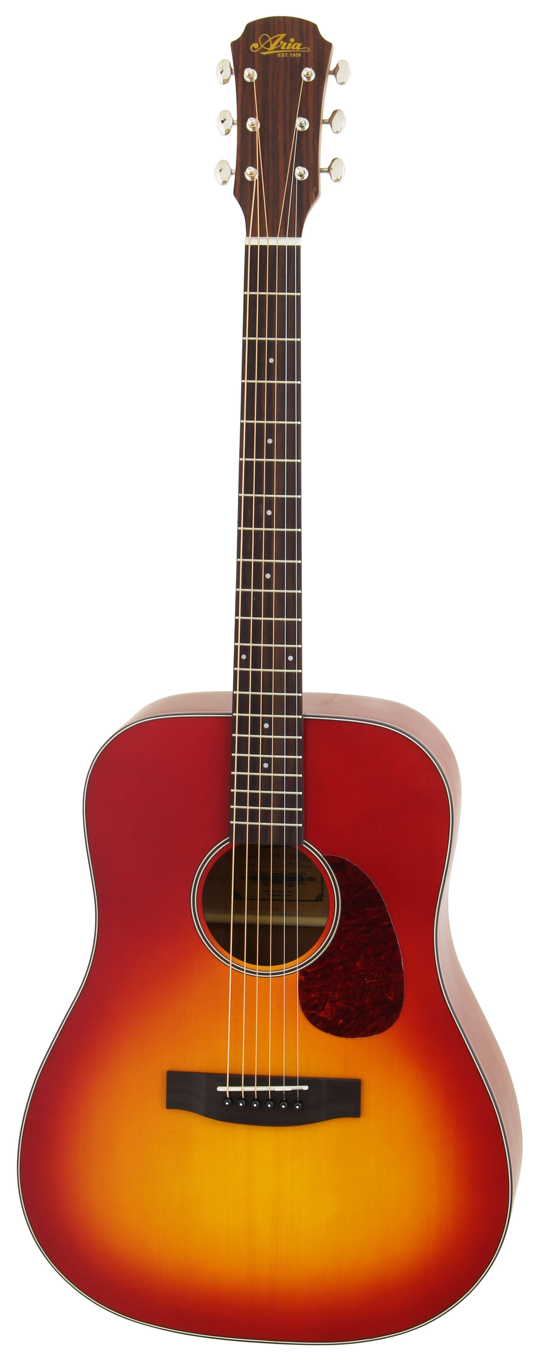 Aria 111 Dreadnought Guitarra Acústica - Cherry Burst