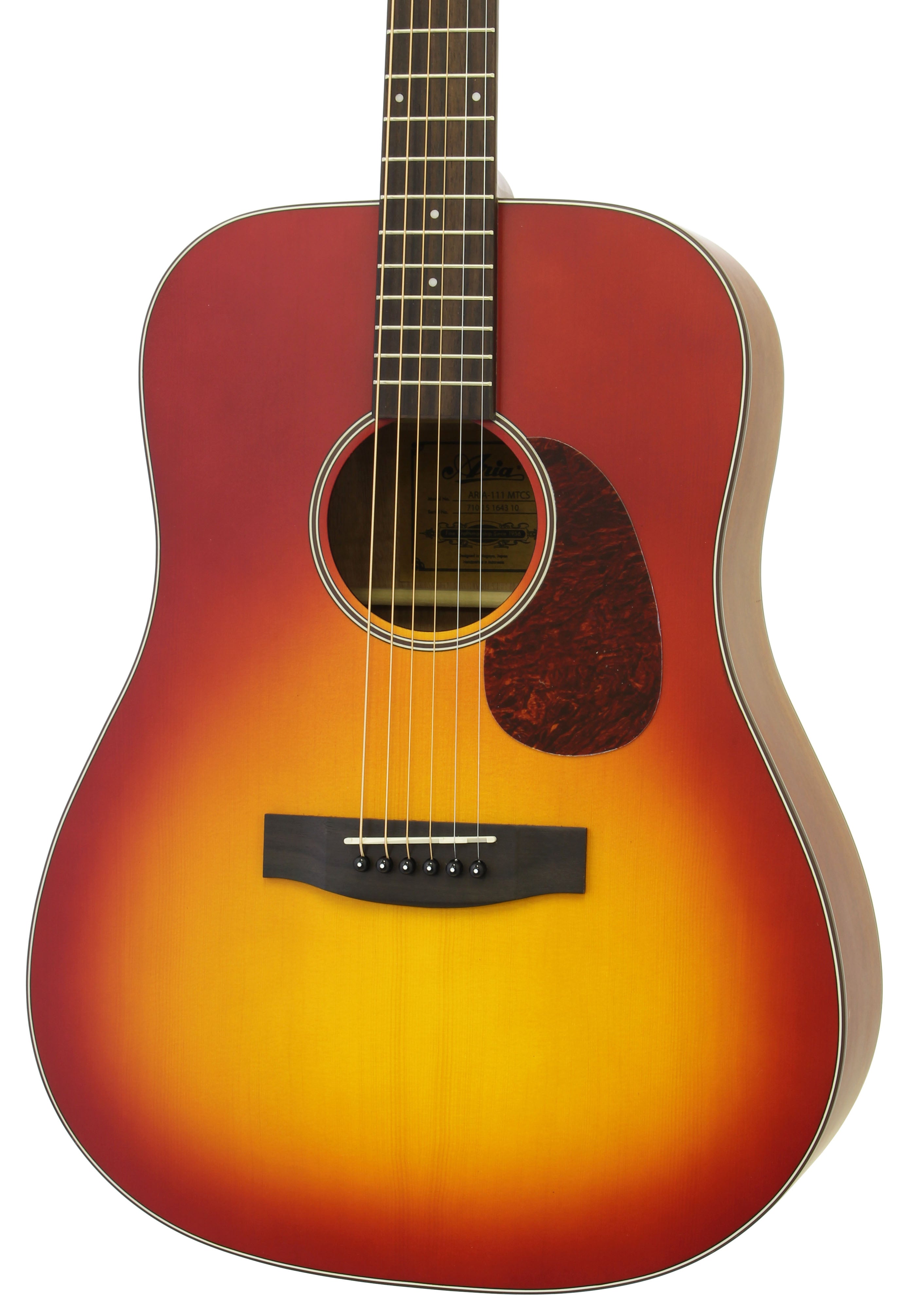 Aria 111 Dreadnought Guitarra Acústica - Cherry Burst