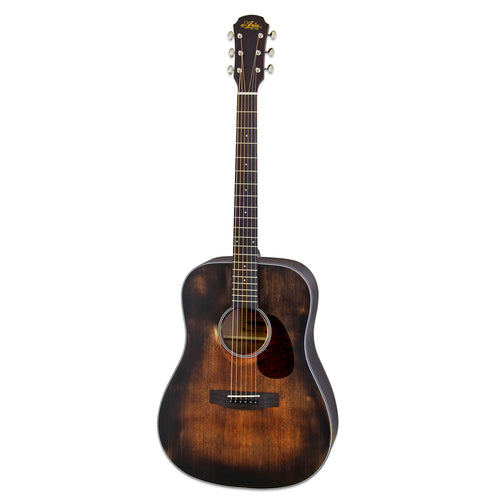 Aria 111DP Delta Player Series Guitarra acústica Dreadnought Vintage - Marrón Iodoso