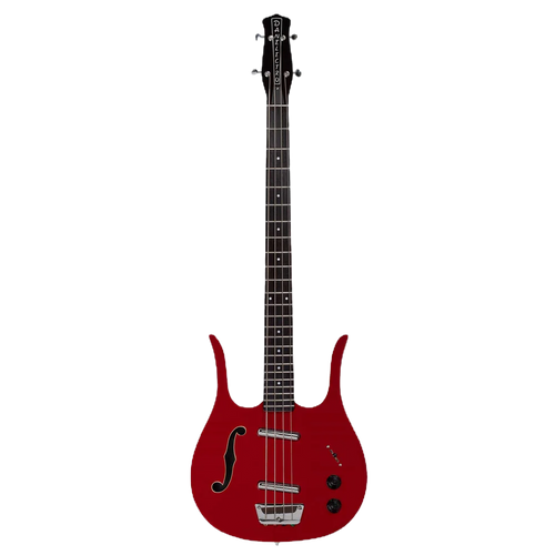 Danelectro Red Hot Longhorn Bajo Semihueco — Rojo