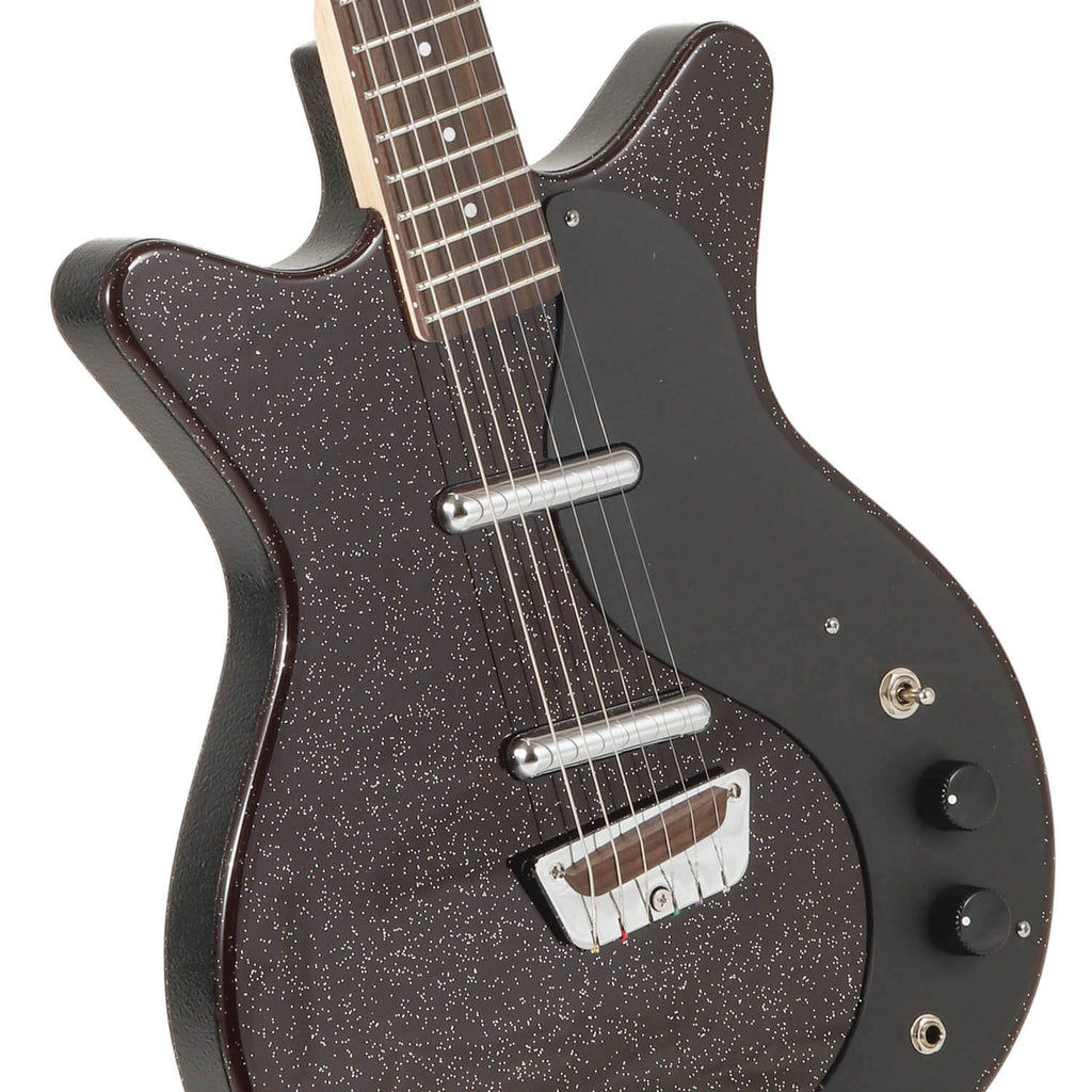 Danelectro Glitter 59, Granate/Purpurina Plateada