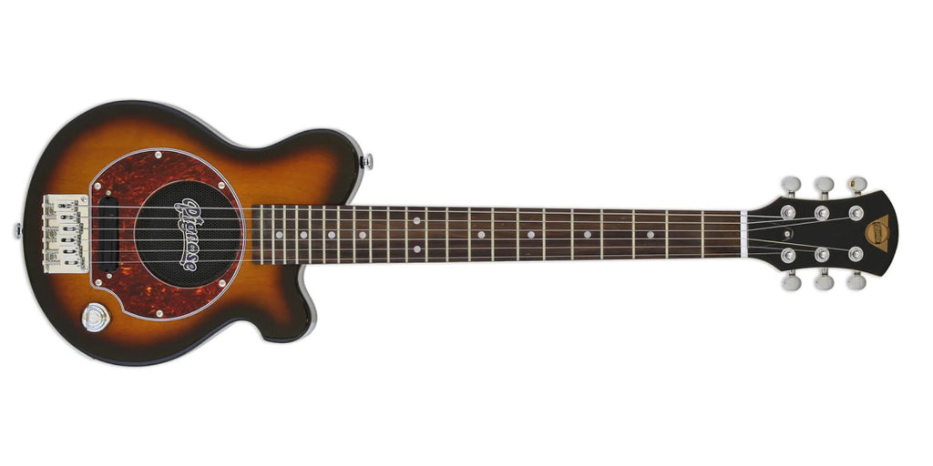 Pignose PGG-200 Travel Mini Electric Guitar - Sunburst Brown (with case)