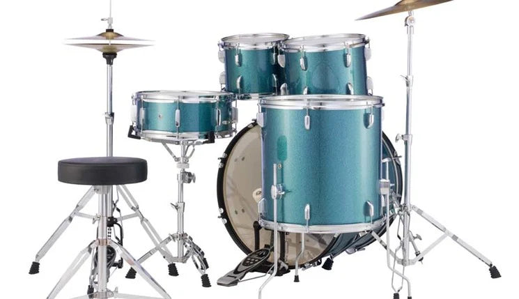 Pearl Roadshow Complete Drum Set RS525/C with Cymbals - Aqua Blue Glitter