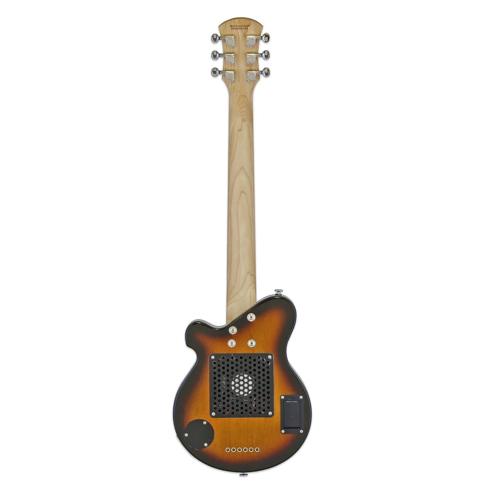 Pignose PGG-200 Mini Guitarra Eléctrica de viaje - Sunburst Brown (con funda)