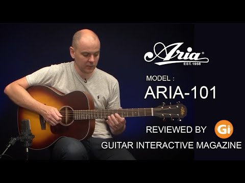 Aria 111 Dreadnought Acoustic Guitar - Cherry Burst