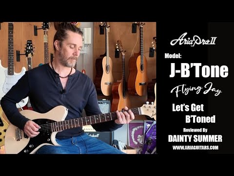 Aria JET-BTONE-BK Guitarra Eléctrica Barítono - Negra