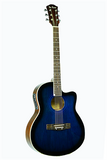 De Rosa GA700CE-BLS Cutaway Guitarra Acústica-Eléctrica de Cuerpo Delgado