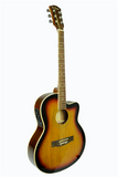 De Rosa GA700CE-TS Cutaway Guitarra Acústica-Eléctrica de Cuerpo Delgado