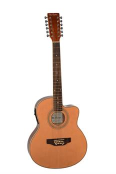 De Rosa GA712CE-NT Guitarra acústica-eléctrica de cuerpo delgado de 12 cuerdas recortada